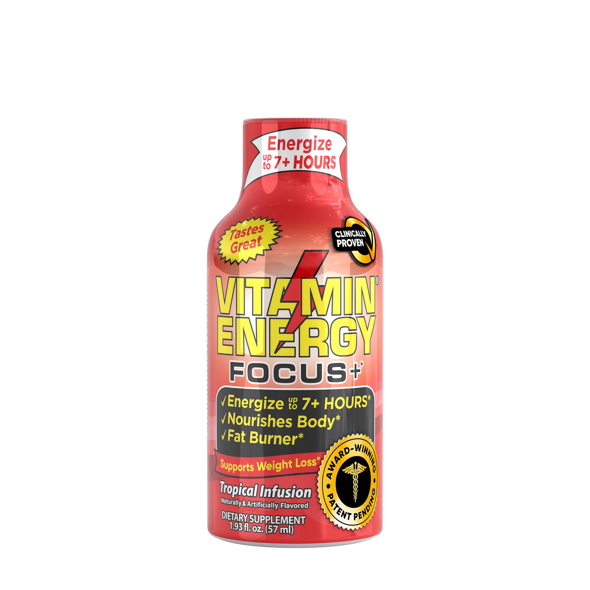 Focus+ - Tropical Infusion - 1.93 oz (12 Bottles)  | GNC